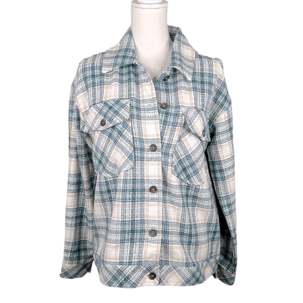 Boston Traders Plaid Long Sleeve Shacket Jacket Size Small New without tags!